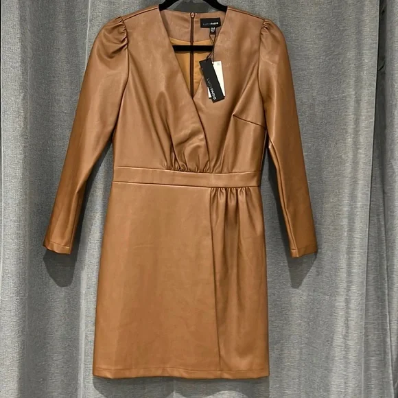 Lucy Paris | Dresses | Bloomingdales Faux Leather Dress Great To Wear To A  Concert | Poshmark